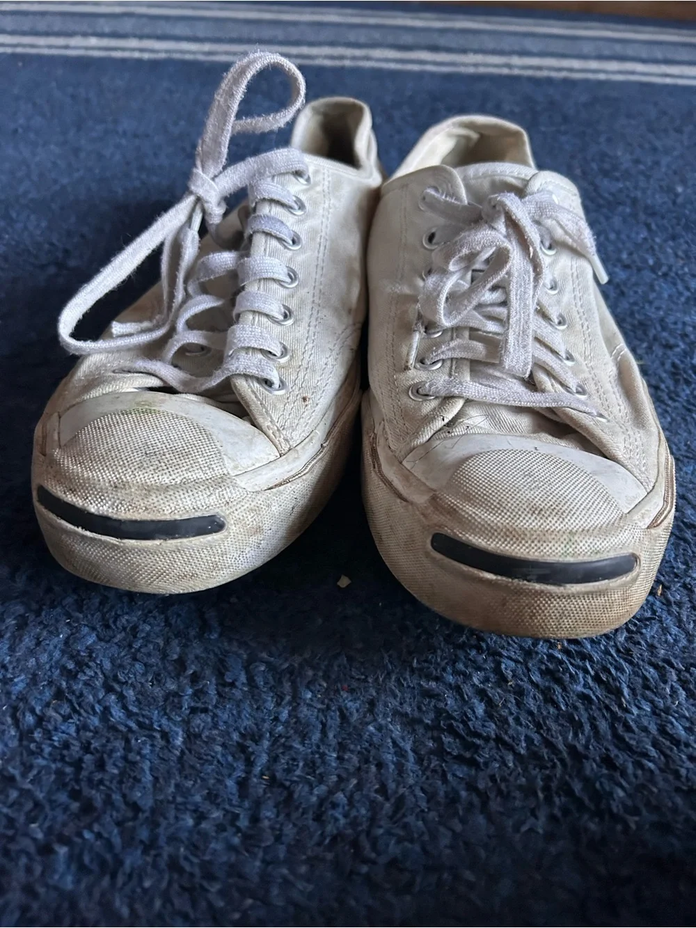 Converse Men’s Low-Top Canvas Sneakers in Off-White